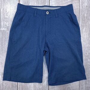 Under Armour Golf Shorts Mens 30 Blue HeatGear Loose Fit Flat Front Performance